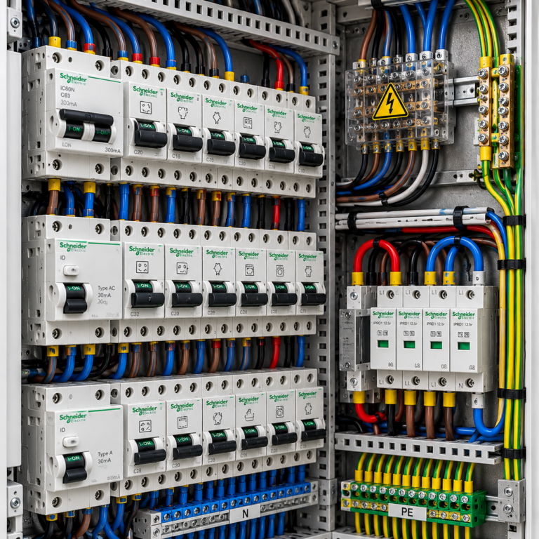 armoire électrique schneider bien organisée