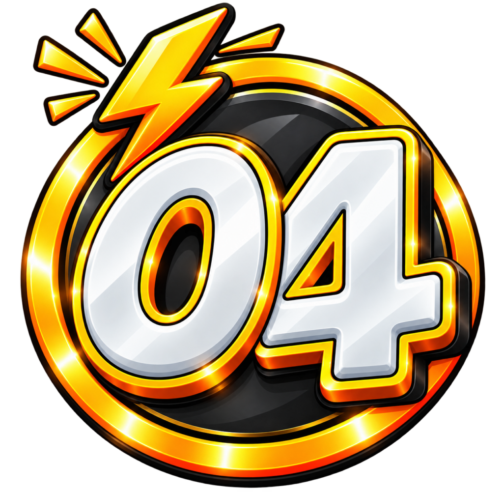 emblème doré « 04 » éclairé