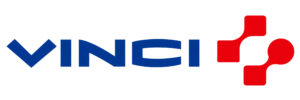 logo vinci bleu et rouge