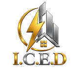 logo metallique i.c.e.d. energie immobiliere